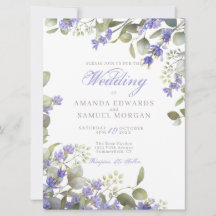 Romantische Eukalyptus & Lavender Wedding Einladun