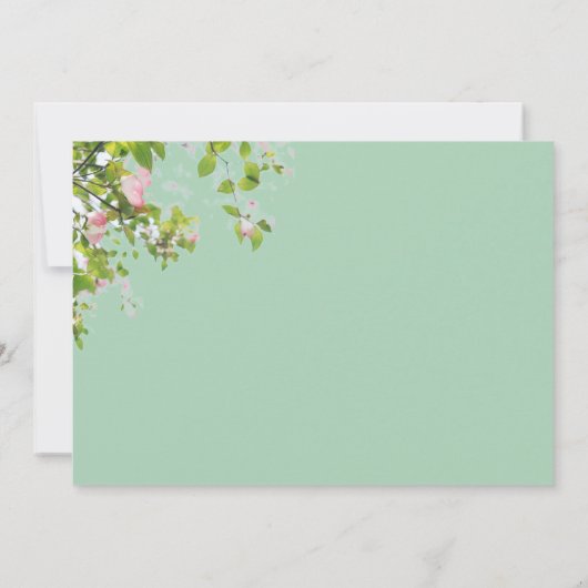 Romantische Eukalyptus Sommerhochzeit Einladung (Rückseite)