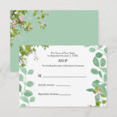 Romantische Eukalyptus Summer Wedding RSVP Card Karte (Vorne/Hinten)