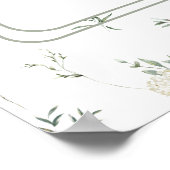 Romantische Eukalyptusgarten Hochzeitskarte Poster (Ecke)