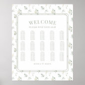 Romantische Eukalyptusgarten Hochzeitskarte Poster (Vorne)