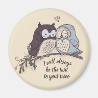 Romantische Eulen in Liebe Twit Twoo