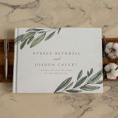 Romantische Evergreen Botanische Hochzeit Gästebuch