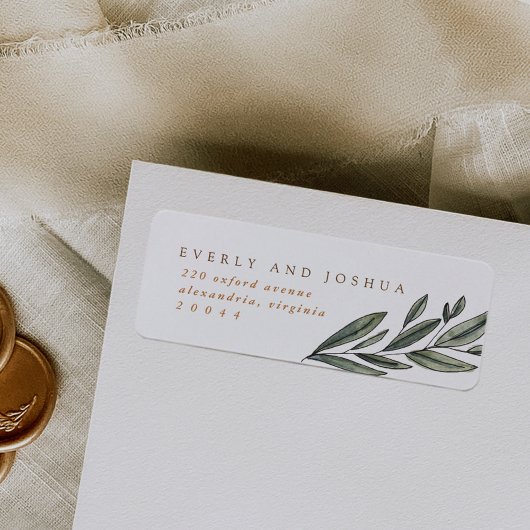 Romantische Evergreen Rücksendeadressen-Aufkleber