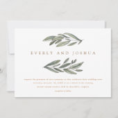 Romantische Evergreen Wedding Einladung (Vorderseite)