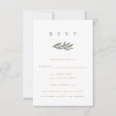 Romantische Evergreen Wedding RSVP Karte (Vorderseite)
