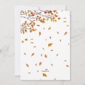 Romantische Fallende Blätter Dusche Einladung (Rückseite)