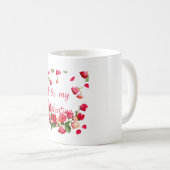 Romantische Fallende Rose Design Kaffeetasse (VorderseiteRechts)