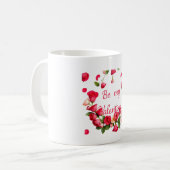 Romantische Fallende Rose Design Kaffeetasse (Vorderseite Links)