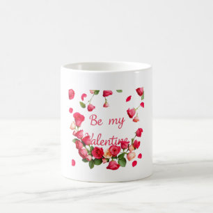Romantische Fallende Rose Design Kaffeetasse