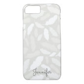 Romantische Fallin-Federn in grau personalisiert Case-Mate iPhone Hülle (Rückseite)