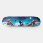 Romantische Fantasie Mythische Meerjungfrau Seefah Skateboard (Horizontal)