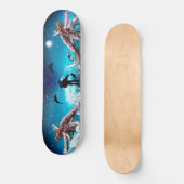 Romantische Fantasie Mythische Meerjungfrau Seefah Skateboard (Vorderseite)