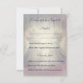 Romantische Fantasy Fairytale Hochzeit RSVP Karte (Rückseite)