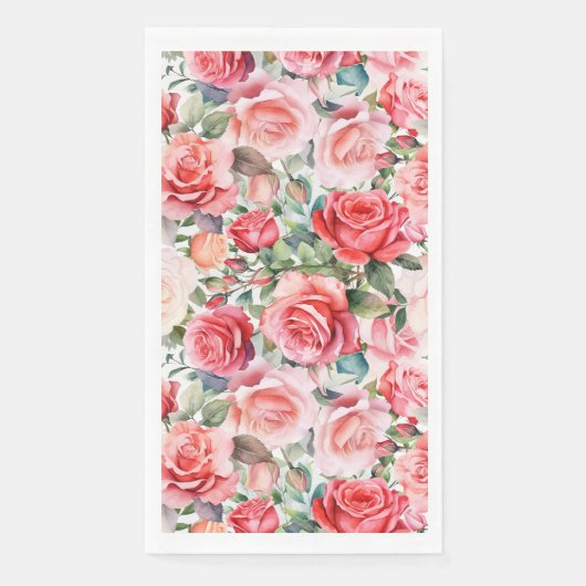 Romantische Farbe Rosa Muster Serviette (Vorderseite)