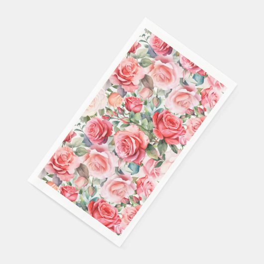 Romantische Farbe Rosa Muster Serviette (Ecke)