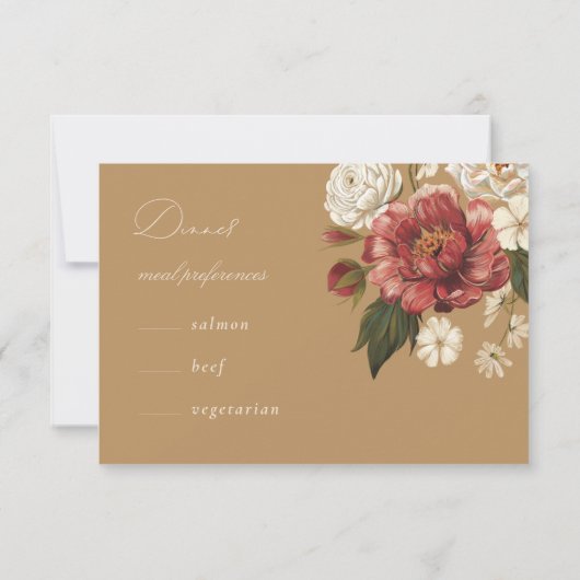 Romantische Farbe RSVP Karte (Rückseite)