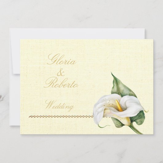 Romantische Farben Cala Lily mexikanische Hochzeit Einladung (Vorderseite)