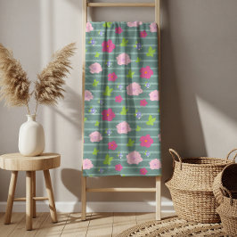 Romantische farbenfrohe Chic Floral Pattern Trendy Badhandtuch Set