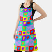 Romantische Farbenfrohe Herzdesign Pop Art Collect Schürze (InSitu)