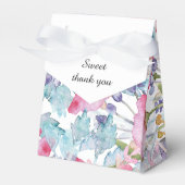 romantische farbenfrohe Wildblume Hochzeit Geschenkschachtel (Vorderseite)