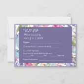 romantische farbenfrohe Wildblume Hochzeit RSVP Karte (Vorderseite)