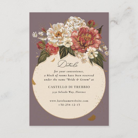 Romantische farbige Imitate Gold Begleitkarte (Vorderseite)