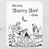 Romantische Farbseite | Heirate mich? (Vorne/Hinten)