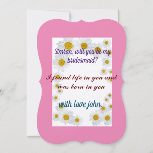 Romantische Farbtöne, romantische Farbtöne und sen Einladung (Vorderseite)