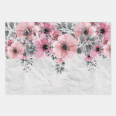 Romantische Feminine Elegante Antique Rosa Flora Geschenkpapier Set (Vorderseite)