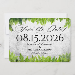 Romantische Fern Leaf Elegante Naturhochzeit Save The Date