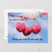 Romantische Fernbeziehung PostCard Postkarte (Vorne/Hinten)