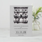 Romantische Feuerflucht Save The Date (Stehend Vorderseite)