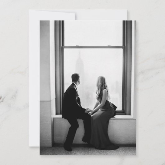 Romantische Feuerflucht Save The Date (Rückseite)