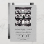 Romantische Feuerflucht Save The Date (Vorne/Hinten)