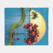 Romantische Fleece-Decke Fleecedecke (Vorderseite (Horizontal))