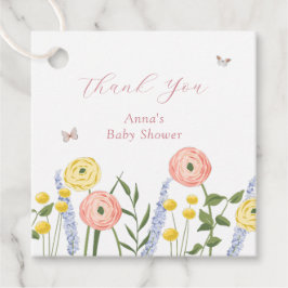 Romantische Flora Elegance Babydusche Geschenk Tag Geschenkanhänger