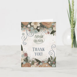 Romantische Flora Elegant FloraI Hochzeit Hübsch Dankeskarte