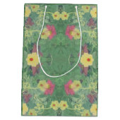 Romantische Flora "Happy Birthday" Mittlere Geschenktüte (Rückseite)