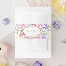 Romantische Flora Regency Ära Wedding Einladungsbanderole