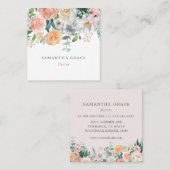 Romantische florale Aquarellbilder Florist Busines Terminkarte (Vorne/Hinten)