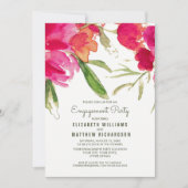 Romantische florale Aquarellingparty einladen Einladung (Vorderseite)