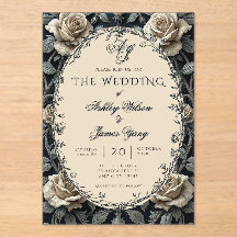 Romantische florale botanische Hochzeitseinladung