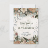 Romantische florale Elegance Inspirivity Wedding R RSVP Karte (Vorderseite)