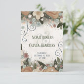 Romantische florale Elegance Inspirivity Wedding R RSVP Karte (Stehend Vorderseite)