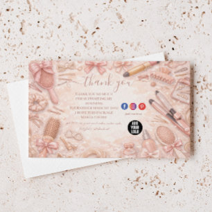 Romantische Florale Hairstylisten-Markenbildung Dankeskarte