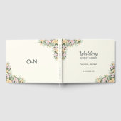 Romantische florale Hochzeit Gästebuch (Voll)