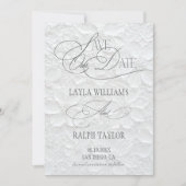 Romantische Florale Hochzeit Save The Date (Vorderseite)