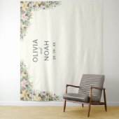 Romantische florale Hochzeit Wandteppich (Beispiel)
