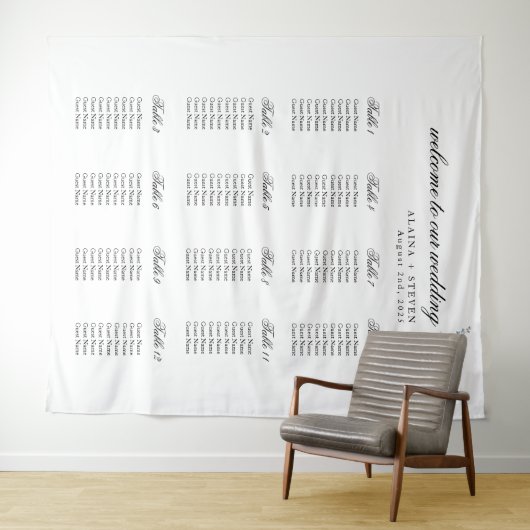 Romantische florale Hochzeitsdekor Wandteppich (Beispiel (Horizontal))